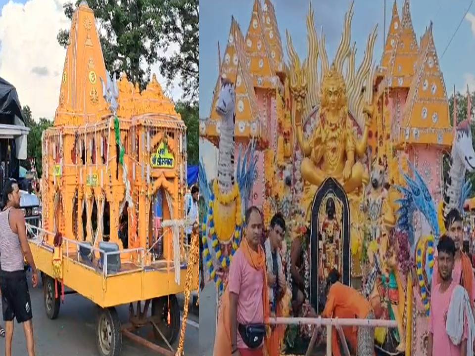 हरिद्वार : कांवड़ियों में दिखा रामलला का क्रेज, कांवड़ यात्रियों ने भगवान शिव को बनाया रामलला का स्वरूप