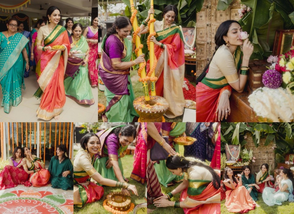 Sobhita Dhulipala drops pictures from Pasupu Danchadam ceremony