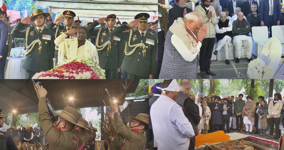 Farewell Dr Manmohan Singh: Last rites of former PM performed with state honours