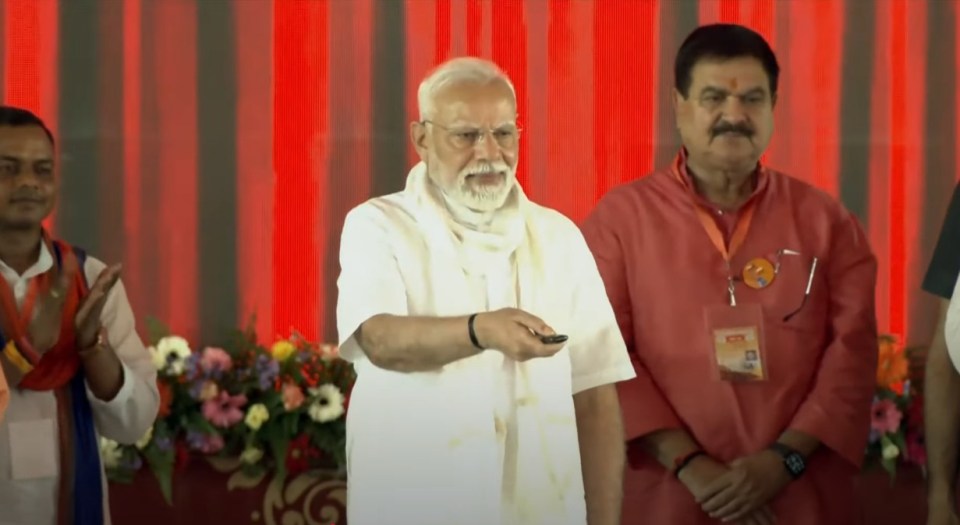 PM Modi lays foundation stone, inaugurates development works in Varanasi